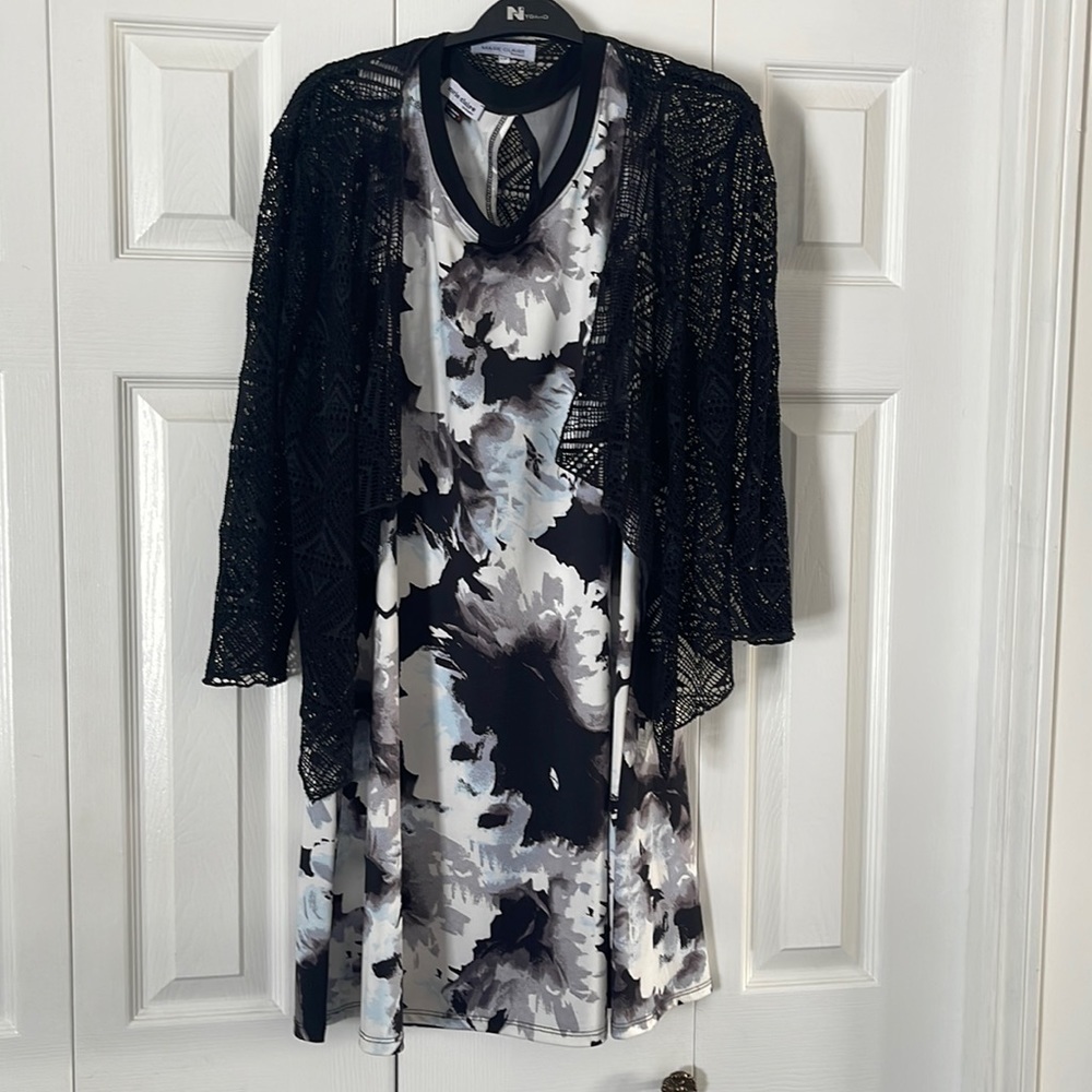 Marie Claire Dress With crochet Top Size L❤️‍🔥❤️‍🔥